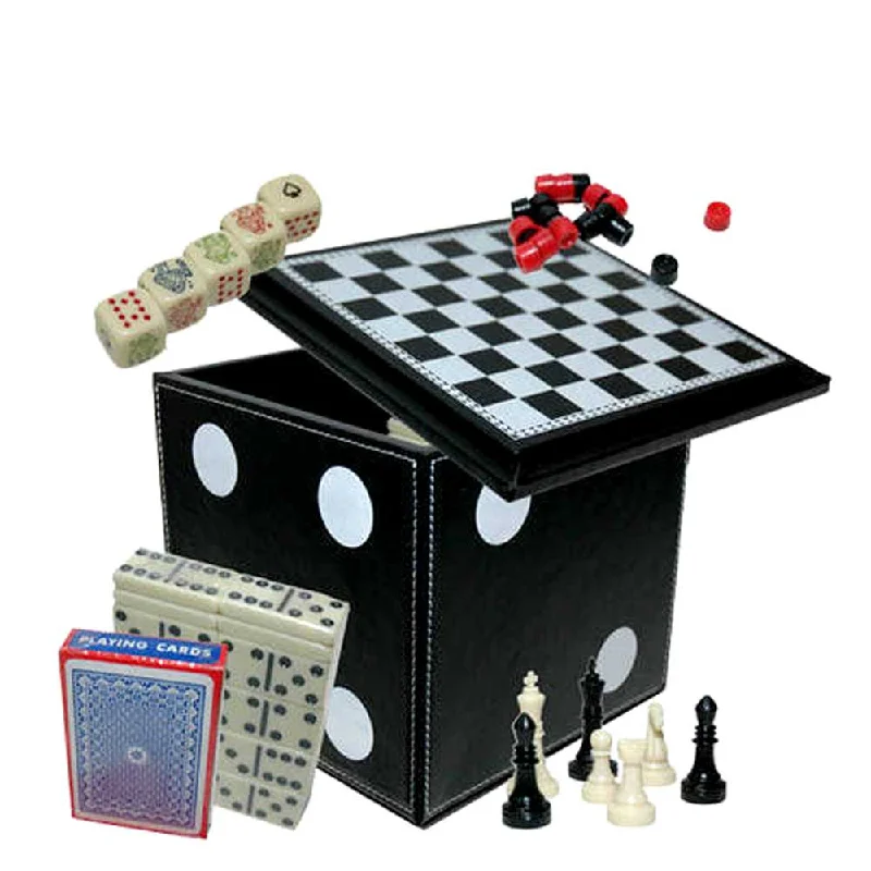 5 in 1 Dice Cube Game Set | Black