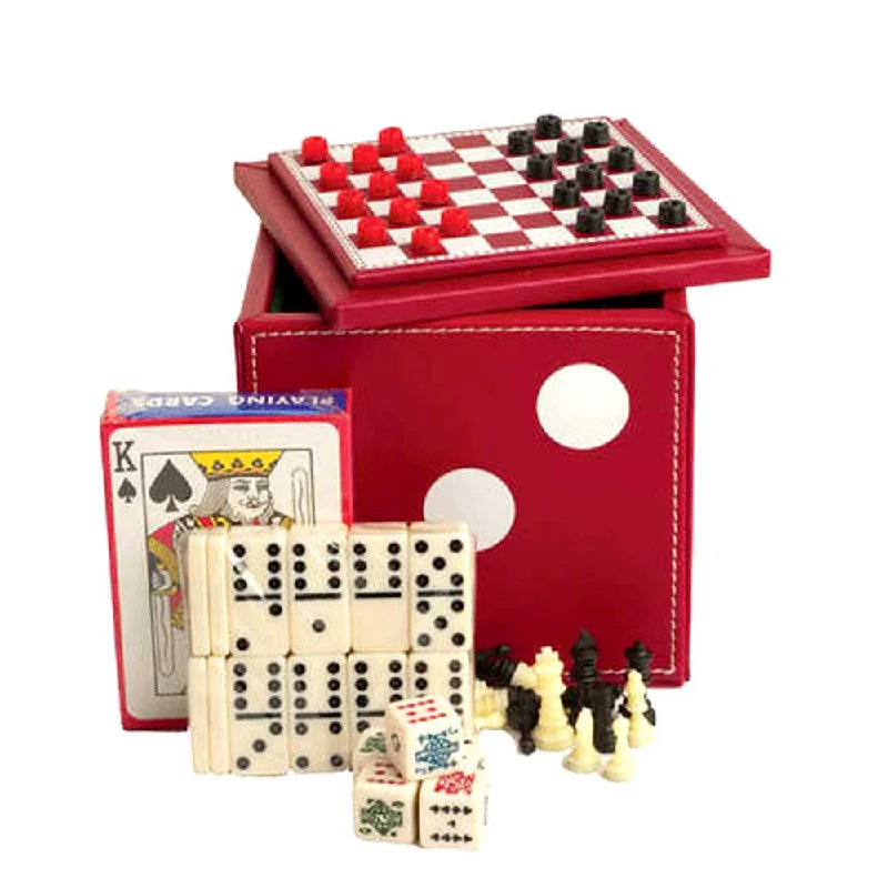 5 in 1 Dice Cube Game Set | Red