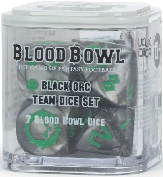 Blood Bowl Black Orc Team Dice Set