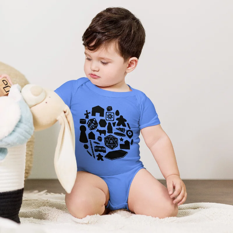 Board Game Pieces Baby Onesie