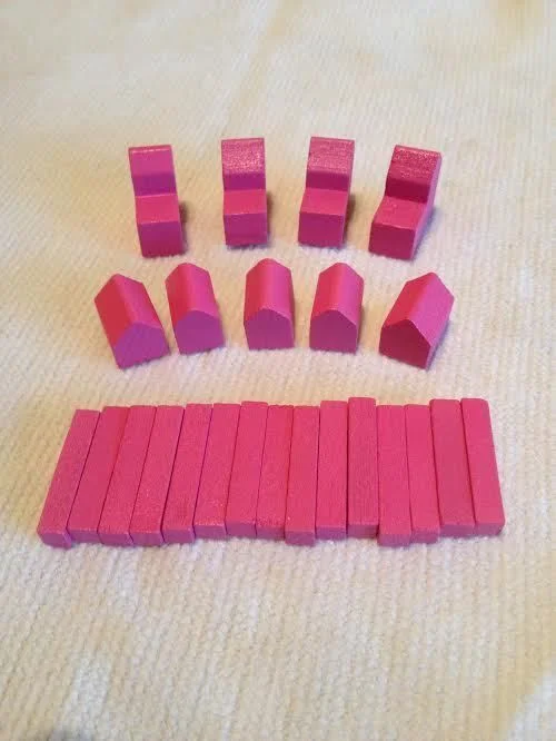 Catan Wood Replacement Pieces - Pink