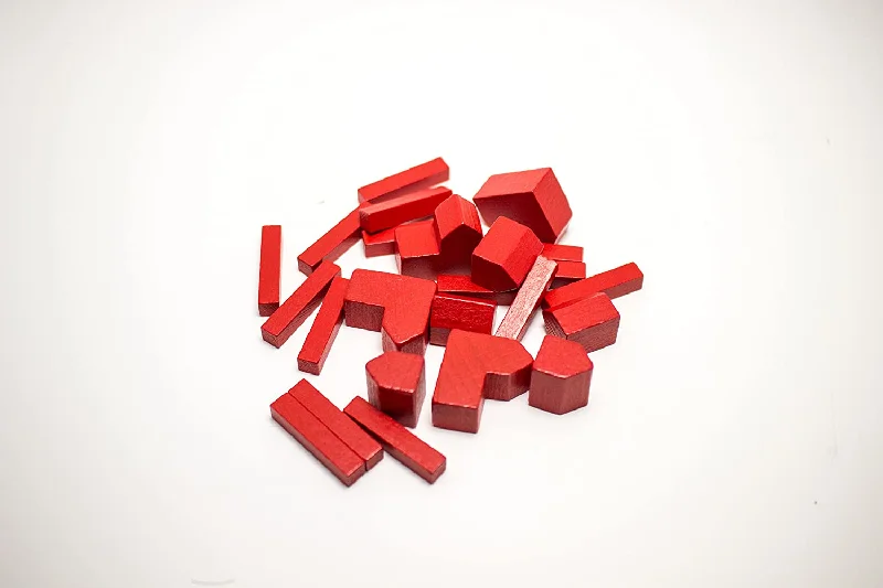 Catan Wood Replacement Pieces - Red