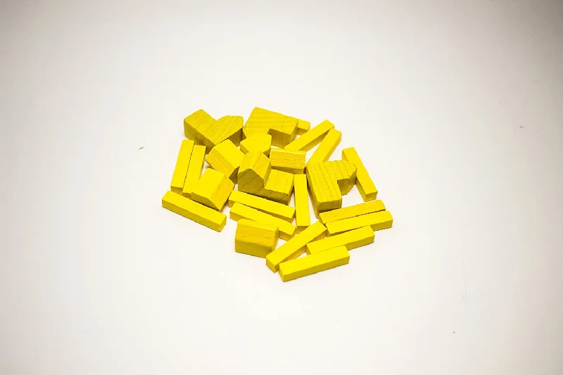 Catan Wood Replacement Pieces - Yellow