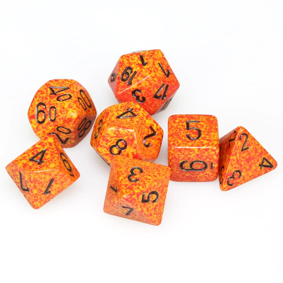 Chessex: Speckled Poly Fire - 7ct Dice Set