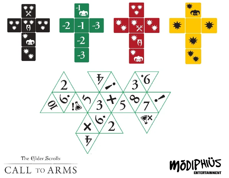 The Elder Scrolls Call To Arms Dice Set print n play - FREE - PDF