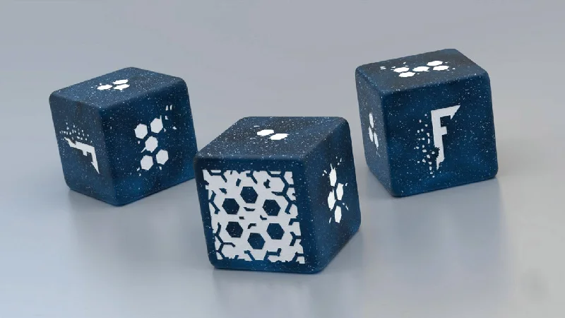 Fragged Empire 3d6 Dice Set - Star Blue