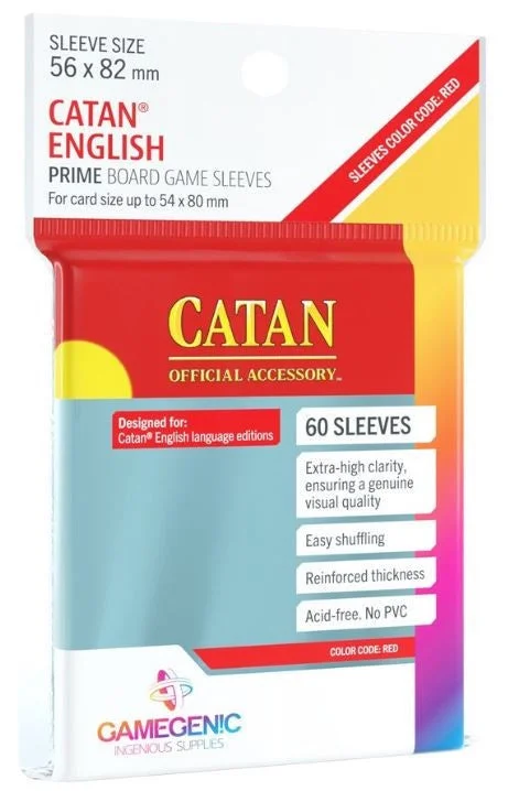 Gamgenic Prime Board Game Sleeves Catan English (56mm x 82mm)