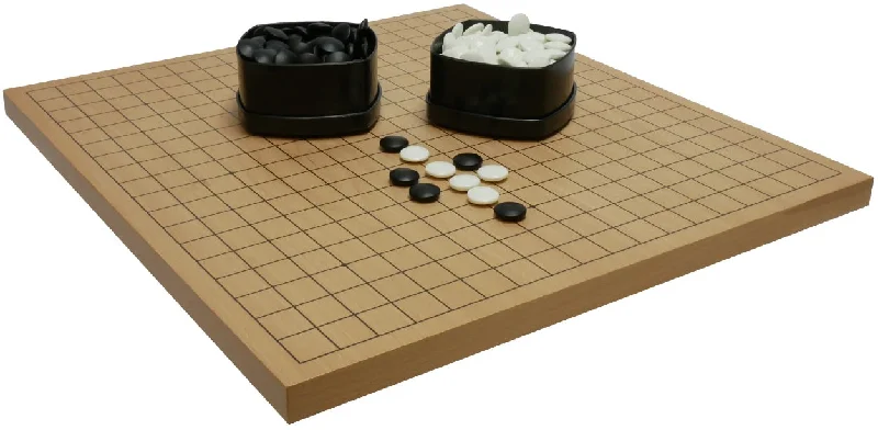 Go Board - Solid Wood w/ Glass Stones and Bowls