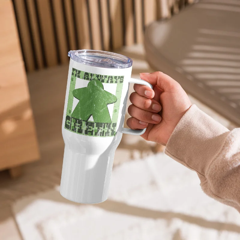 I'm Always Green Meeple Board Game Travel Mug