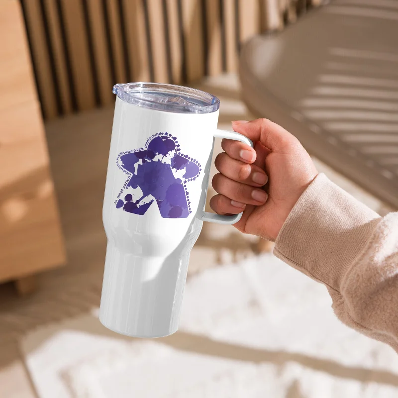 I'm Always Purple Meeple Board Game Travel Mug