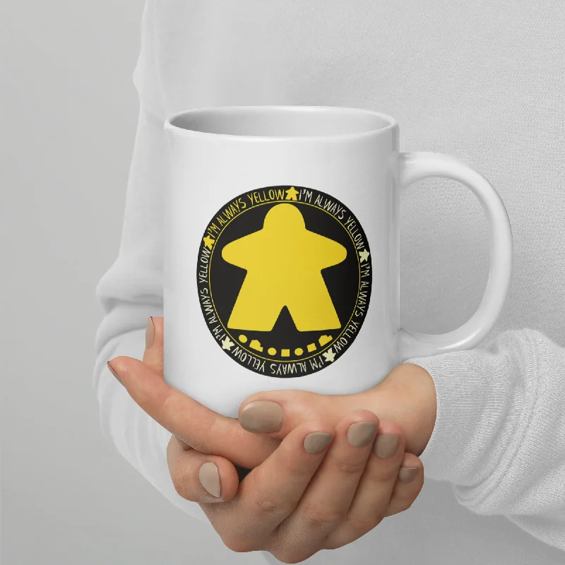 I'm Always Yellow Meeple Board Game Ceramic Mug