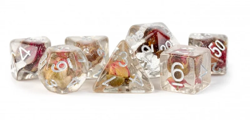 MDG Resin 16mm Poly Dice Set - Rose Dice