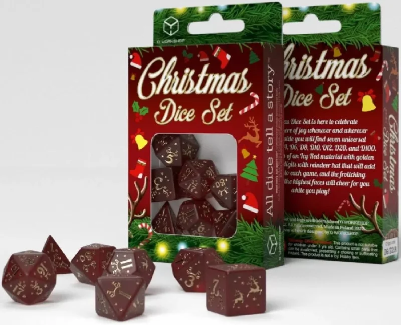 Q Workshop Christmas Dice Set 7