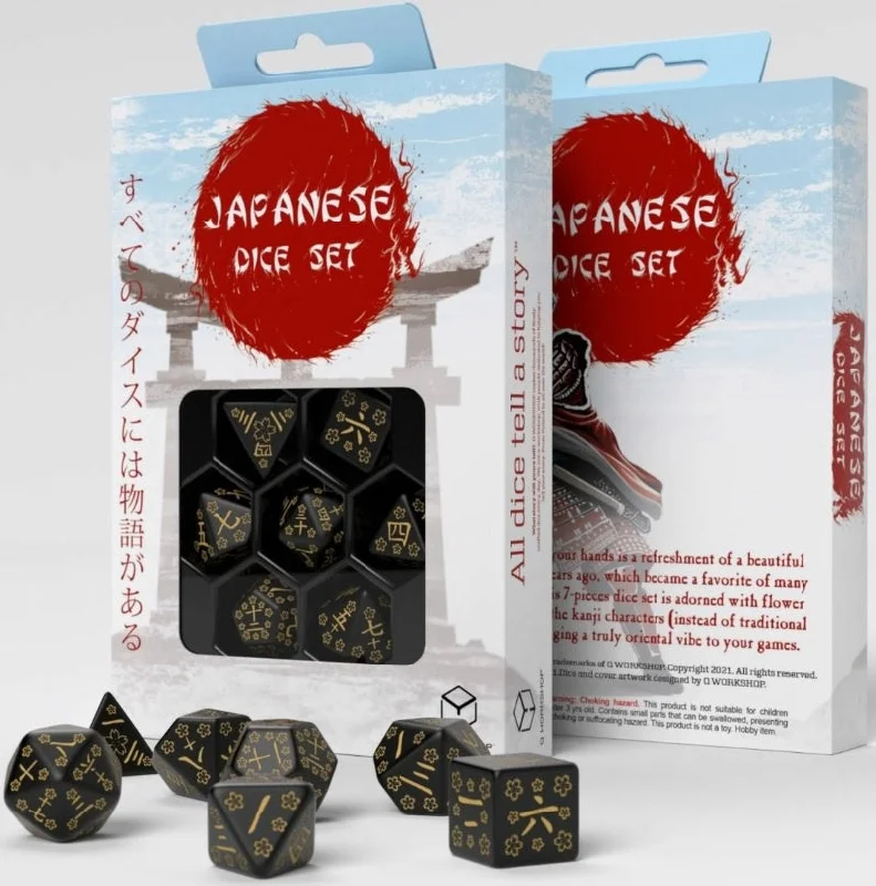 Q Workshop Deep Night Firefly Japanese 7 Dice Set