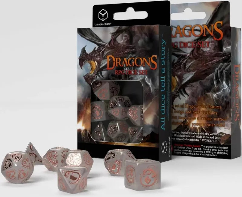 Q Workshop Dragons Dice Set: Quartz Dice Set 7