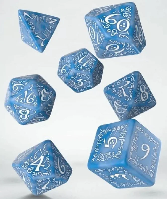 Q Workshop Elvish Glacier & White Dice Set 7