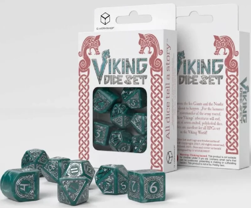 Q Workshop Viking Modern Mjolnir Dice Set 7