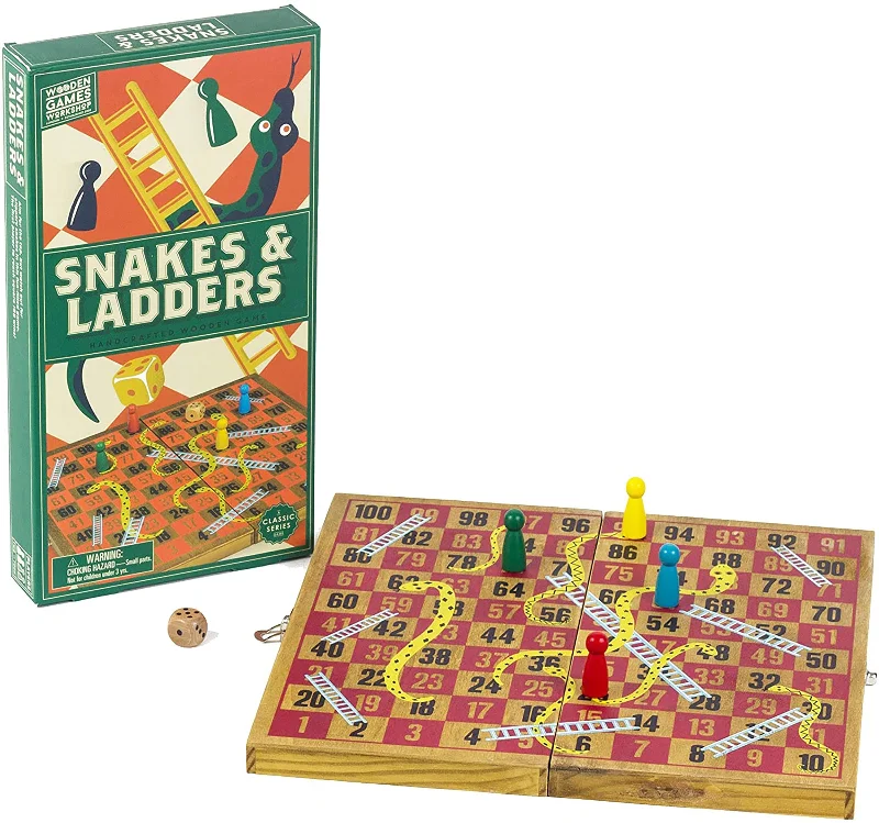 Snakes and Ladders | Classic Wooden Family Board Game