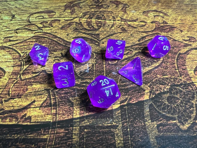 Stardust: Purple 10mm Mini Polyhedral Dice Set