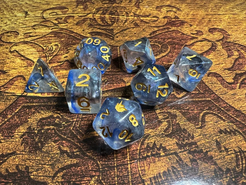 Unicorn: Arctic Storm 16mm Resin Poly Dice Set