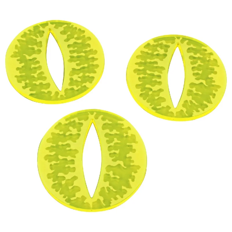 LITKO Cthulhu Evil Eye Sealed Gate Tokens Compatible with the Cthulhu Horror Games, Fluorescent Yellow (3)