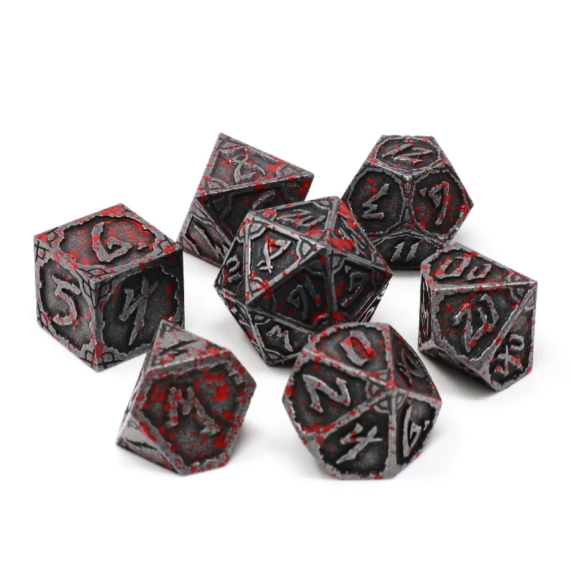 Die Hard Dice Metal RPG Polyhedral Dice Set - Bloodbane Hexbreaker [7pc]