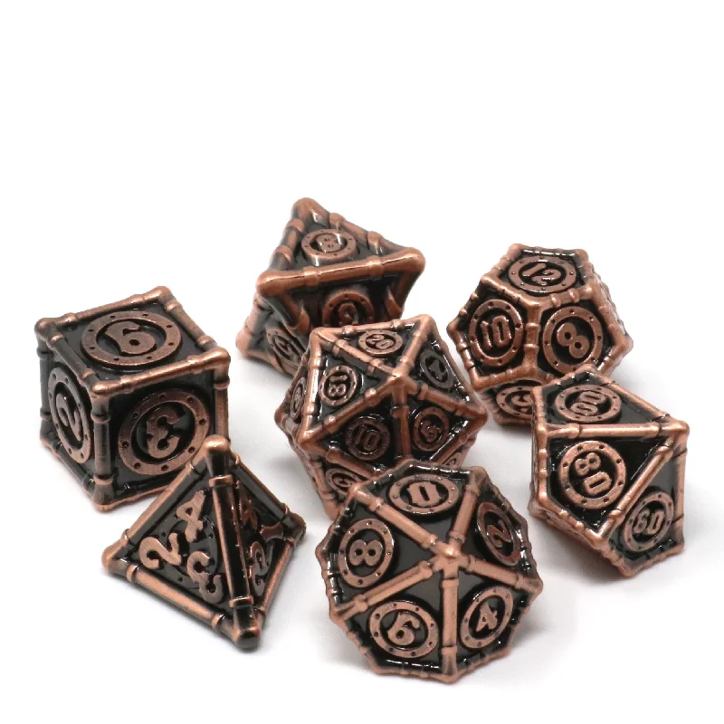 Die Hard Dice Metal RPG Polyhedral Dice Set - Conduit Copper [7pc]