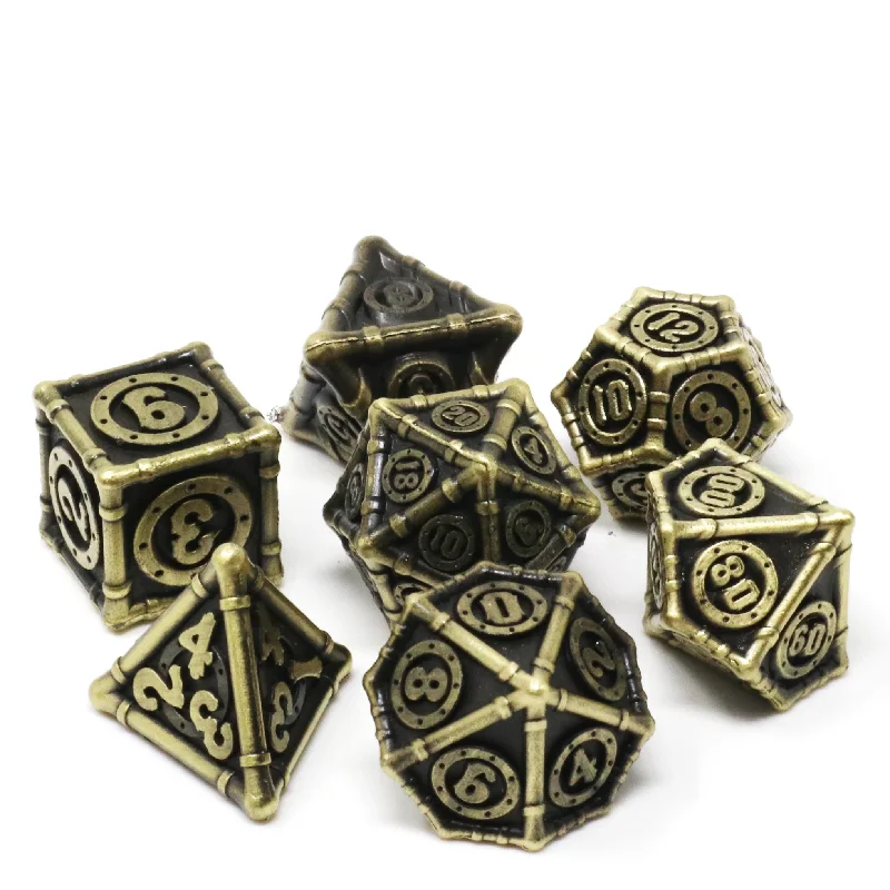 Die Hard Dice Metal RPG Polyhedral Dice Set - Conduit Gold [7pc]