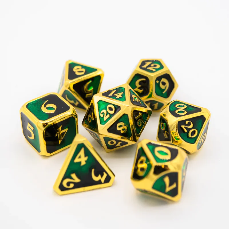 Die Hard Dice Metal RPG Polyhedral Dice Set - Mythica Dark Arts Contagion [7ct]