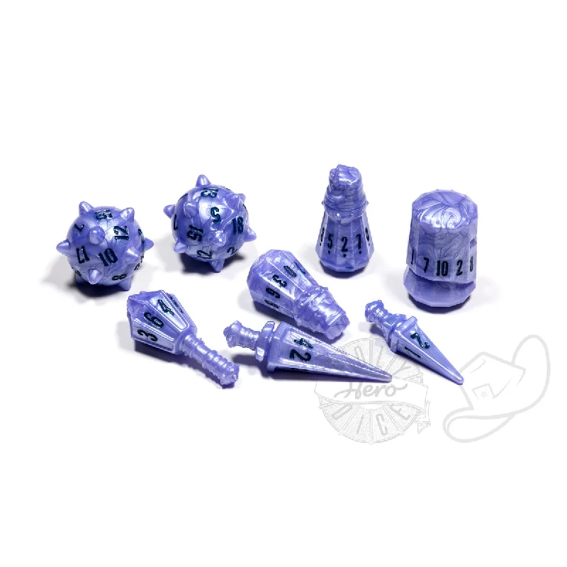 PolyHero Warrior 8 Dice Set - Ghost Knight