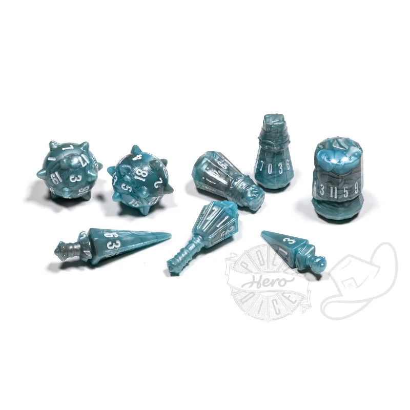 PolyHero Warrior 8 Dice Set - Stalwart Storm