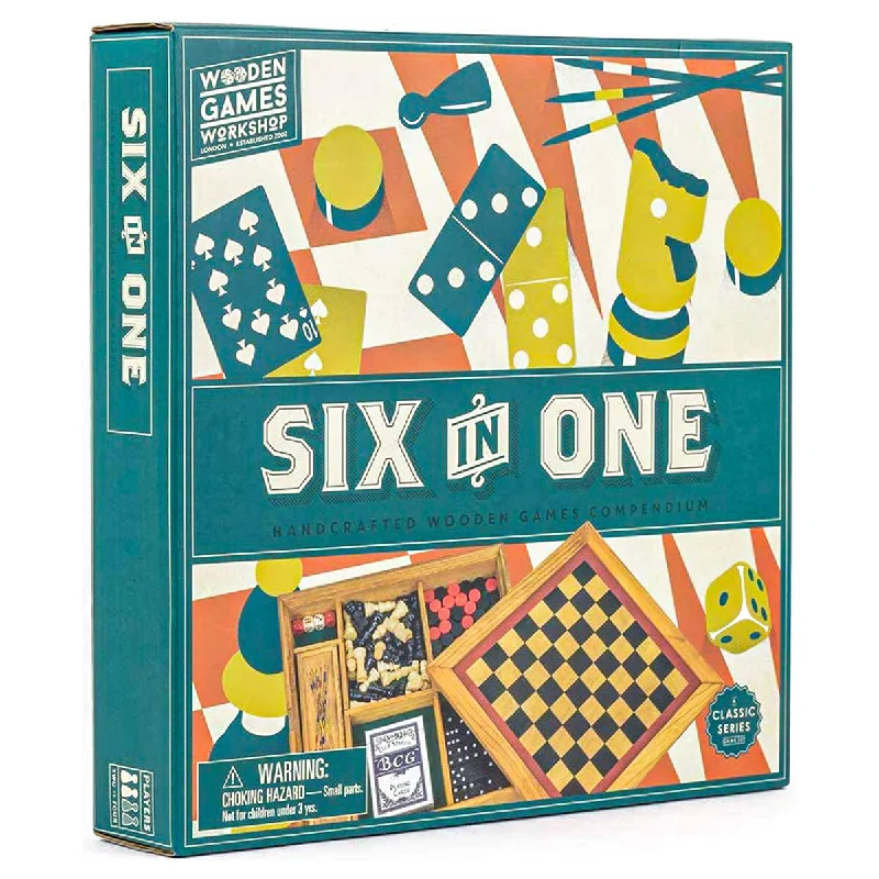 Six in One Wooden Games Compendium